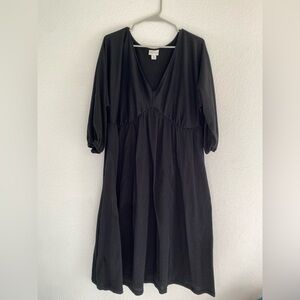 Black Half-Sleeve Dress